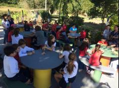 4º A em aula passeio no Espaço Verde