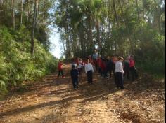 1ª B explorando paisagem natural e social no Espaço Verde