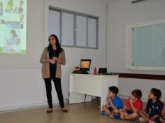 1º ano D participa de palestra sobre saúde corporal