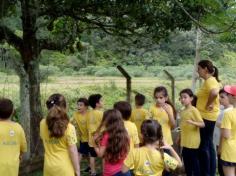 Grupos Alegria, Natureza e Pequenos Cientistas exploram o Espaço Verde