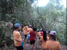 Grupos Alegria, Natureza e Pequenos Cientistas exploram o Espaço Verde