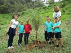 3º ano D plantando no Espaço Verde