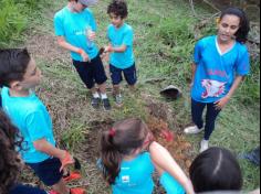 3º ano D plantando no Espaço Verde