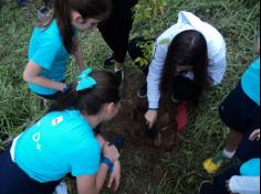 3º ano D plantando no Espaço Verde