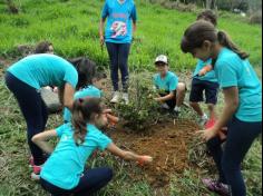 3º ano D plantando no Espaço Verde