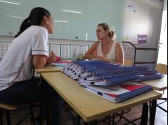 Dia de entregar materiais e conhecer a nova professora!