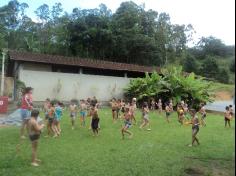 Brincadeiras com água no Espaço Verde