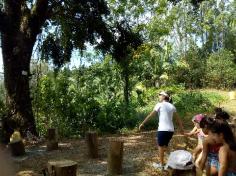 Brincadeiras com água no Espaço Verde