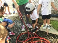 Grupo Folha, Mar e Peixes aprendendo e brincando no Espaço Verde