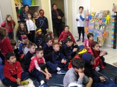 Grupo Liga da Amizade faz visita à Escola de Educação Inclusiva Vovó Biquinha.