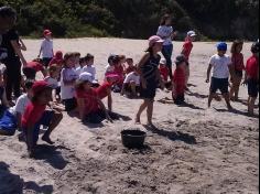 2ºs anos A e B em aula de campo na praia da Atalaia: aventuras e aprendizagens