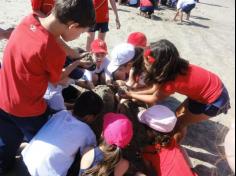 2ºs anos A e B em aula de campo na praia da Atalaia: aventuras e aprendizagens