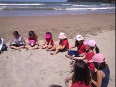 2ºs anos A e B em aula de campo na praia da Atalaia: aventuras e aprendizagens