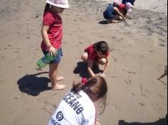 2ºs anos A e B em aula de campo na praia da Atalaia: aventuras e aprendizagens