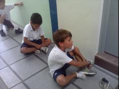 1º ano A na sala de balé