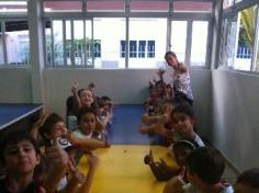 Oficina com a mãe Priscila no 1º ano A