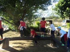 Grupo Vitaminados explorando o Espaço Verde