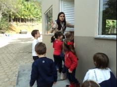 Grupos Peixe e Música em uma tarde de estudos e brincadeiras no Espaço Verde