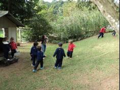 Grupos Peixe e Música em uma tarde de estudos e brincadeiras no Espaço Verde