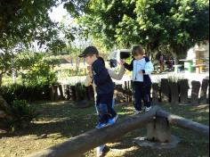 Grupos Peixe e Música em uma tarde de estudos e brincadeiras no Espaço Verde