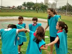 1º ano B em aula passeio no Espaço Verde