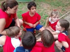 1º ano B em aula passeio no Espaço Verde