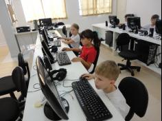 Primeira aula de informática dos 2ºs anos