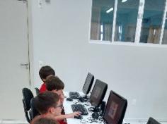 Primeira aula de informática dos 2ºs anos