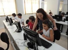 Primeira aula de informática dos 2ºs anos