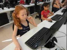 Primeira aula de informática dos 2ºs anos