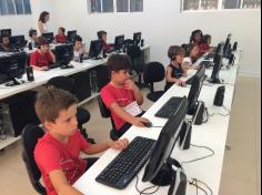 Primeira aula de informática dos 2ºs anos