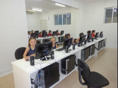 Primeira aula de informática dos 2ºs anos