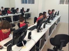 Primeira aula de informática dos 2ºs anos