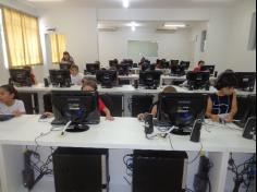 Primeira aula de informática dos 2ºs anos