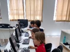 Primeira aula de informática dos 2ºs anos