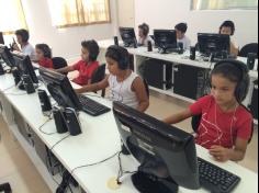 Primeira aula de informática dos 2ºs anos