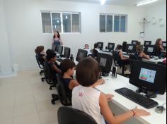 Primeira aula de informática dos 2ºs anos