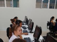 Primeira aula de informática dos 2ºs anos