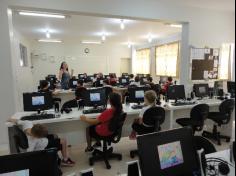 Primeira aula de informática dos 2ºs anos