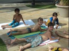 Banho de piscina com a turma do 1º ano D