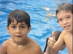 Banho de piscina com a turma do 1º ano D