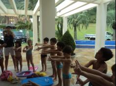 Banho de piscina com a turma do 1º ano D