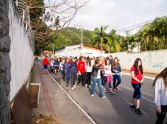 Procissão de alunos marca a chegada da Imagem de Dom Bosco no Salesiano