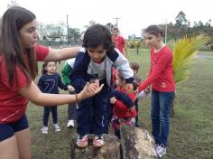 Grupo Animais da Fazenda visita o Espaço Verde com a Equipe do LEAS