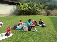 Grupo Baleia em aula-passeio no Espaço Verde