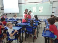 1º ano A conversando sobre a higiene bucal