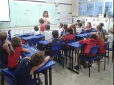 1º ano A conversando sobre a higiene bucal